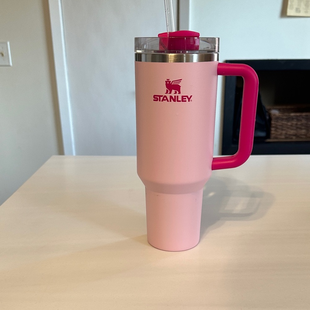 Stanley Pink Water Bottle with Handle